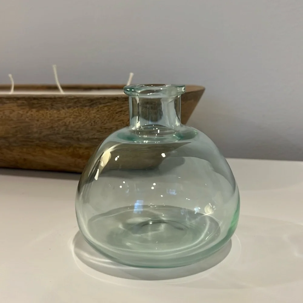 Threshold green glass vase  NWOT